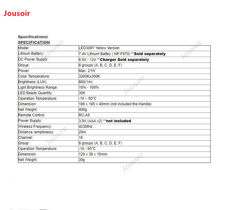 Godox светодиодный 308Y непрерывное освещение для Камера видео светильник ing Панель