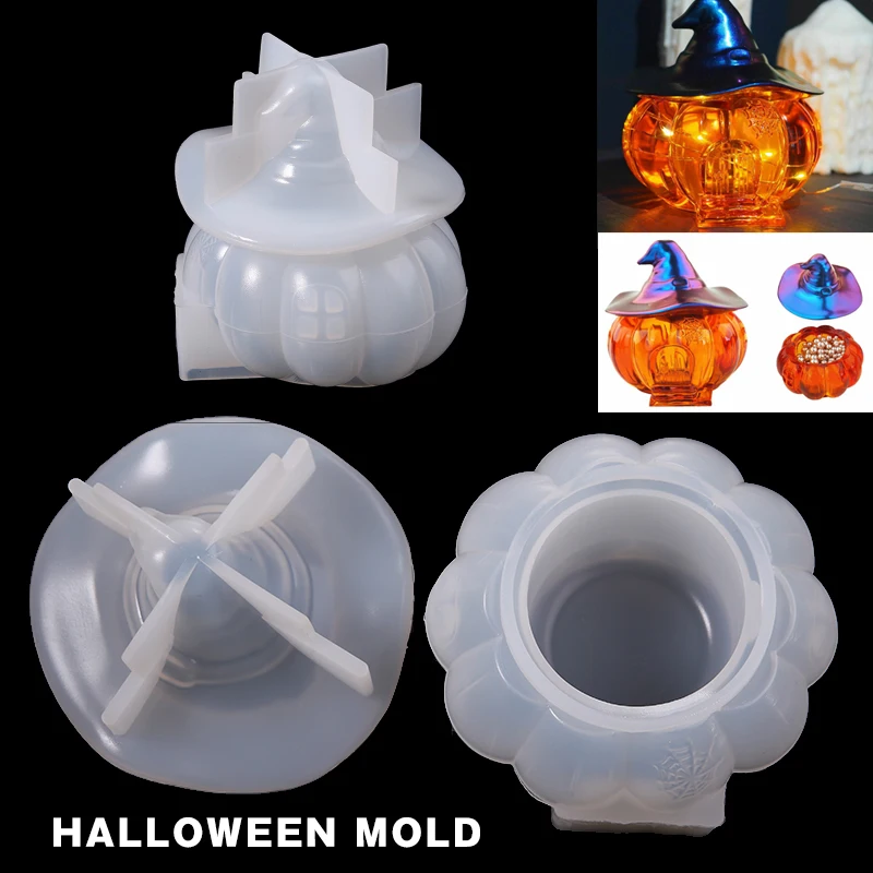 

Силиконовая 3D форма в виде тыквы для Хэллоуина, коробка для хранения ювелирных изделий, литье из эпоксидной смолы, форма «сделай сам», ремесла ручной работы, инструмент для декора