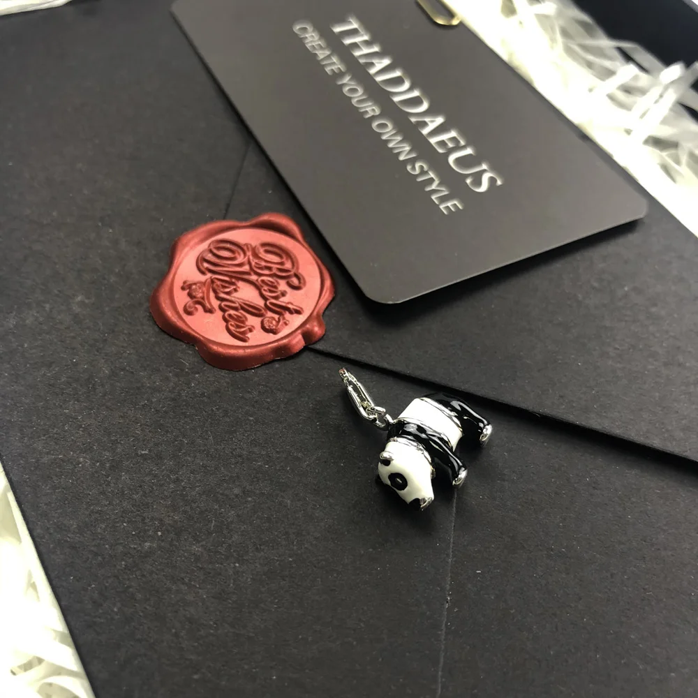 Подвеска с очаровательной пандой из настоящего серебра 925 пробы новый подарок 2019