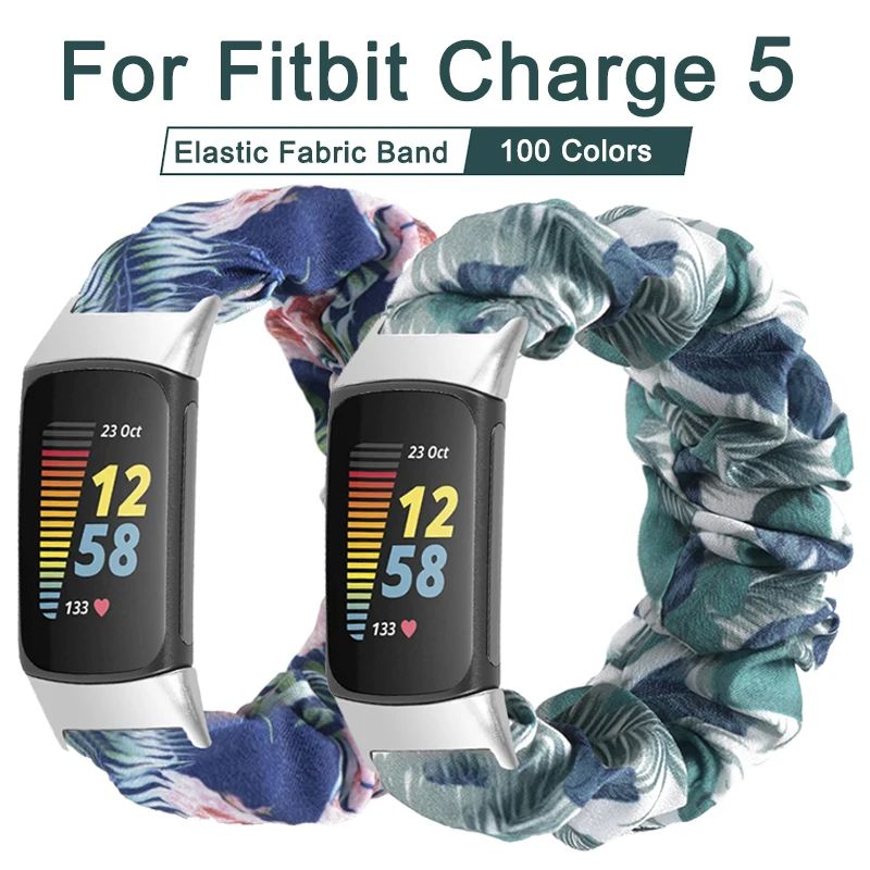 

Watch Strap For Fitbit Charge 5 Smartwatch For Charge 5 Sport Wrist Bracelet Band Essidi Elastic Band Fabric Correa 100 colors