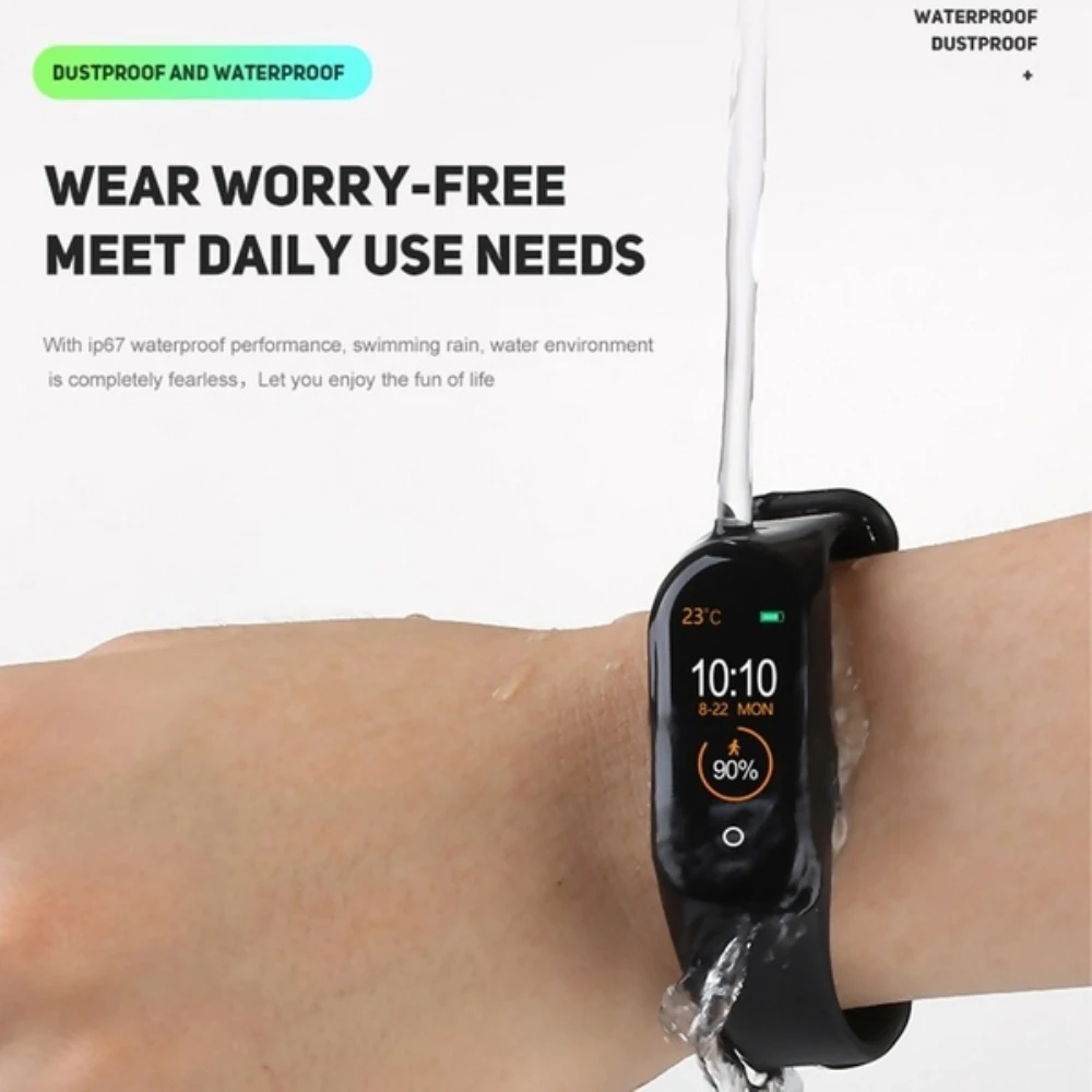 2020 Новый M4 Смарт Фитнес трекер Smart Watch Sport Браслет сердечного ритма крови Давление