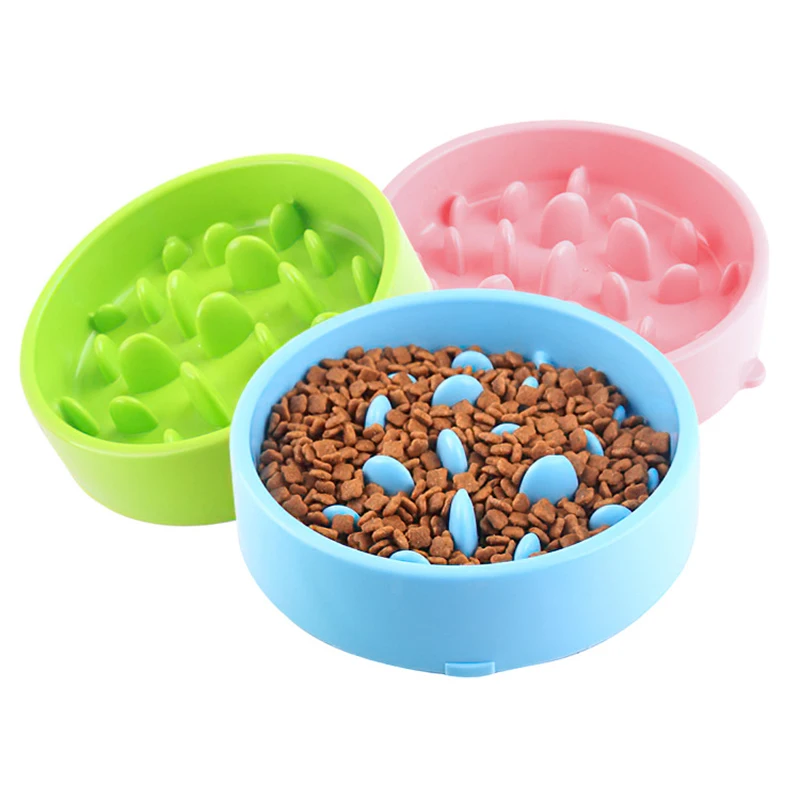 

1 Pcs Pet Dogs Supplies Feeding Food Bowls Pet Dog Cat Puppy Slow Down Eating Feeder Dish Bowl Prevent Obesity Dropshipping