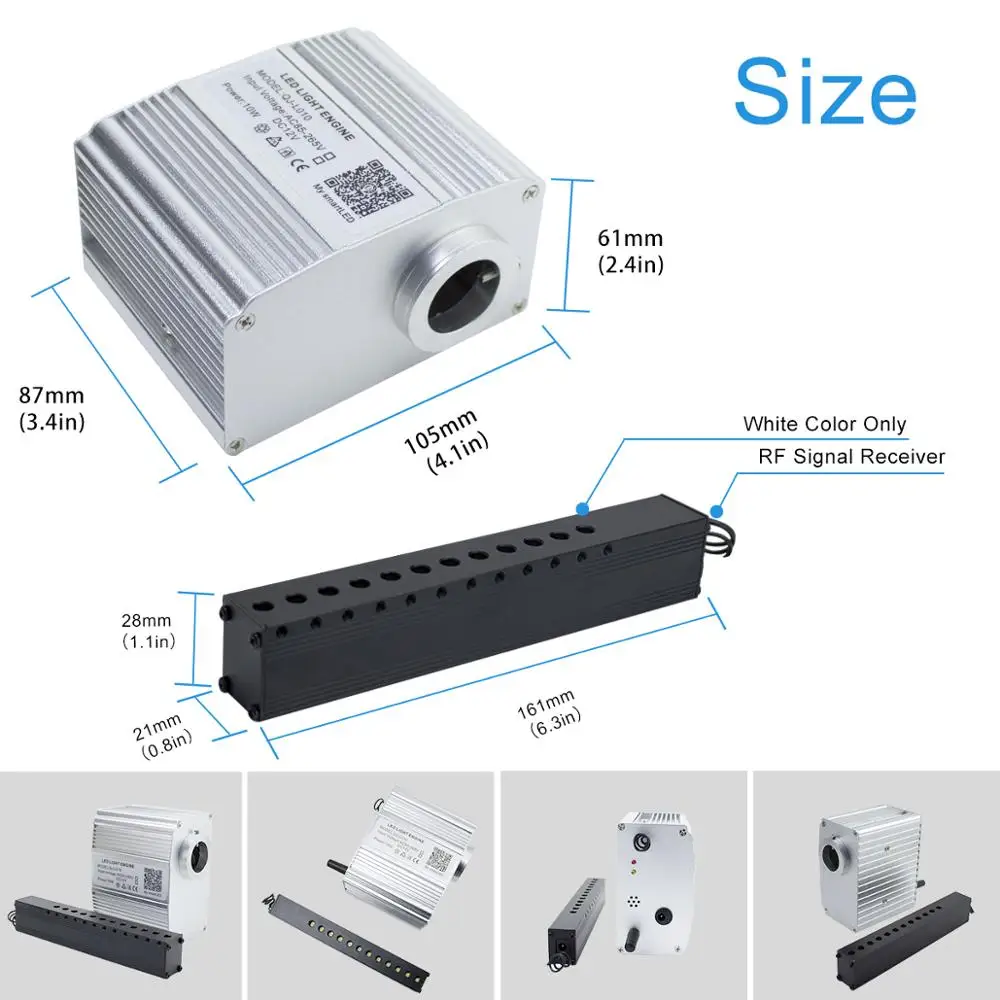 Мерцающая 10 Вт RGBW волоконно оптическая звезда комплект потолочного светильника 3