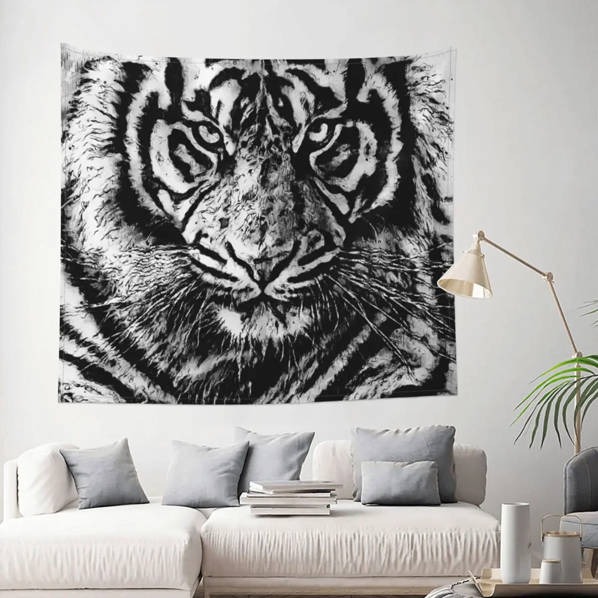 

Tapestry Wild Tiger Cobija Animal Wildlife Decor Wall Room Home Decoration Hanging Bedroom Kawaii Aesthetic Gift