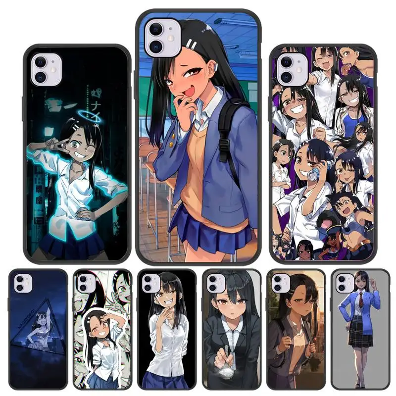 

Nagatoro San Anime Aesthetic Phone Case For IPhone 11 12 13 Pro XS Max 6 7 8 Plus 6S X XR Mini Black Cover Shell