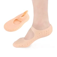 2pcs new silicone feet care socks moisturizing gel heel thin socks with hole cracked foot skin care protectors foot care tool
