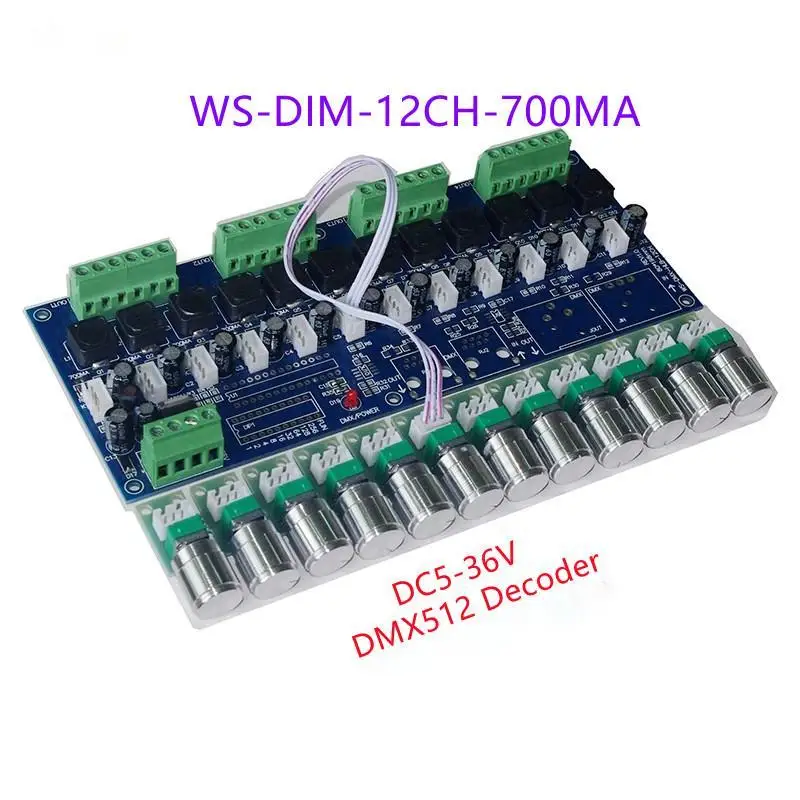 DMX512 постоянный общий анодный ток 12 каналов RGB-контроллер Диммер 350 мА 700 RGB
