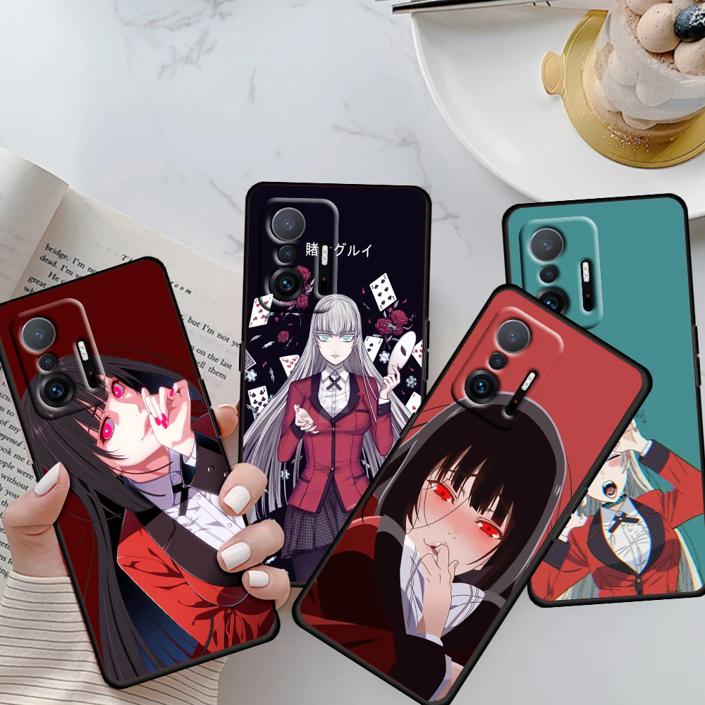

Yumeko kakegurui Anime For Xiaomi Mi 11 10 Ultra 11T 10T Note 10 Lite 11i 10i 10S 5G Soft Black Phone Case Cover Shell