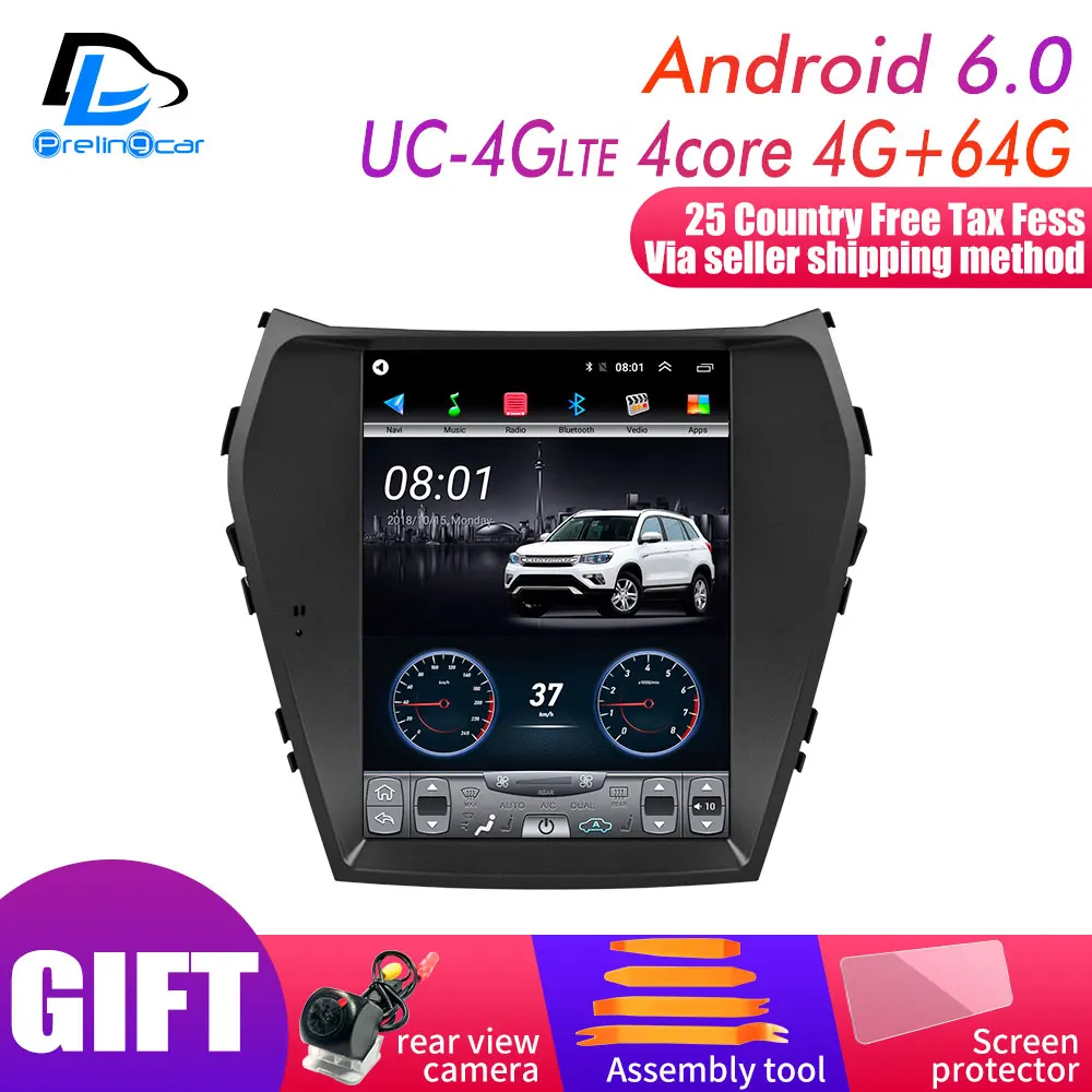 UC-4G DSP 4G64G 64 г ПЗУ вертикальный экран android gps Мультимедиа Видео Радио плеер в тире для hyundai IX45 сатана fe автомобильный навигатор стерео - Цвет: UC-4G DSP 4G64G