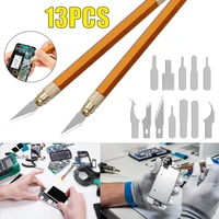 13 in 1 set mobile phone repair ic scraping knife shovel flat mouth blade film carving knife home mobile hand repair tools