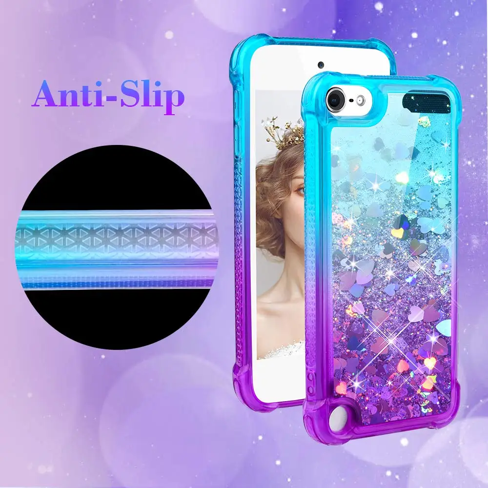 Case For iPod Touch 7 2019 6 Cover Gradient Quicksand Bling Sparkle Girl Glitter Soft Silicone for 5 |