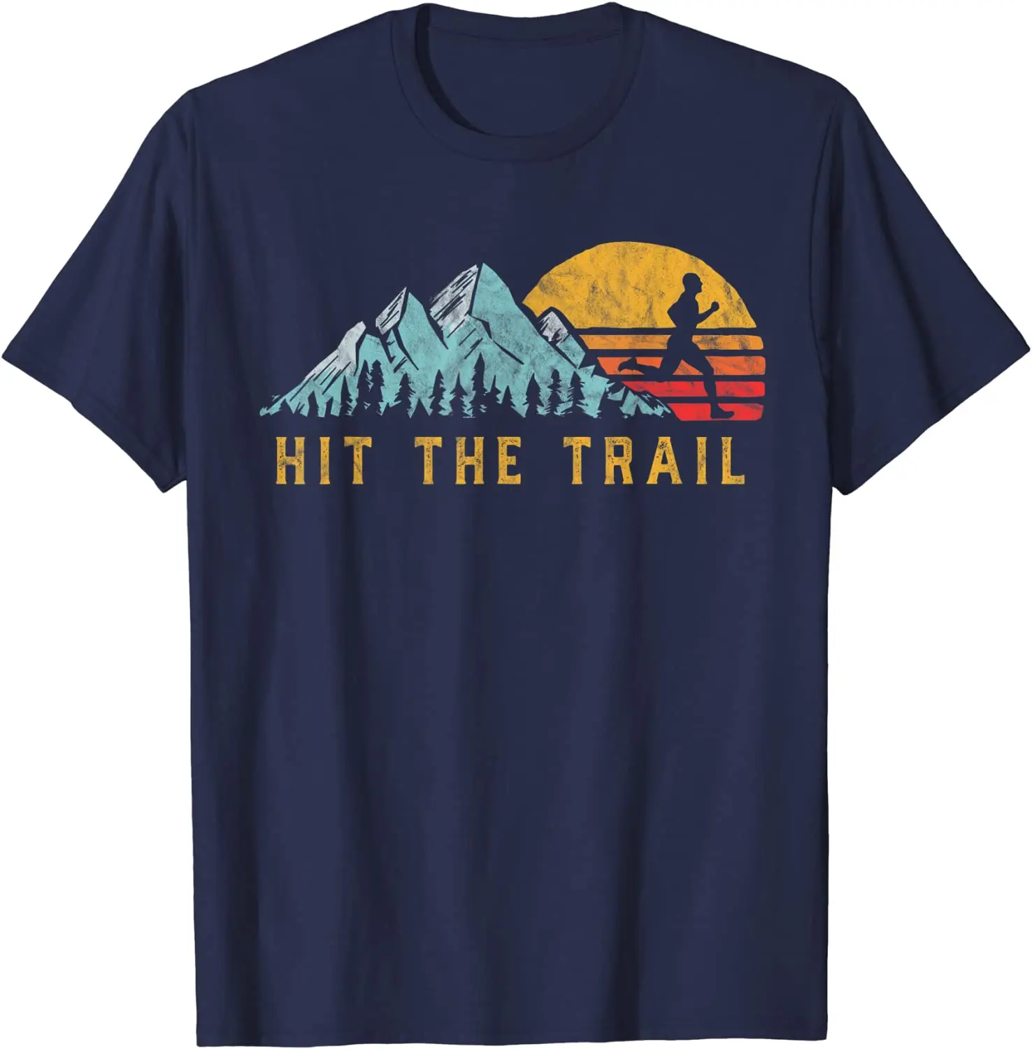 

Hit The Trail, Runner - Retro Style Vintage Running Graphic T-Shirt 70s 80s Vintage Style Fashion Gift