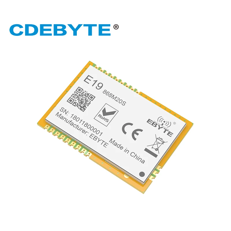 Ebyte E19-868M20S SX1276 LoRa 868MHz IoT Module SMD 100mW SPI Long Range Stamp Hole Wireless Transceiver | Мобильные телефоны и