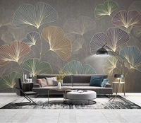 custom wallpaper modern line relief ginkgo leaves photo wallpaper 3d wall painting living room bedroom tv home decor