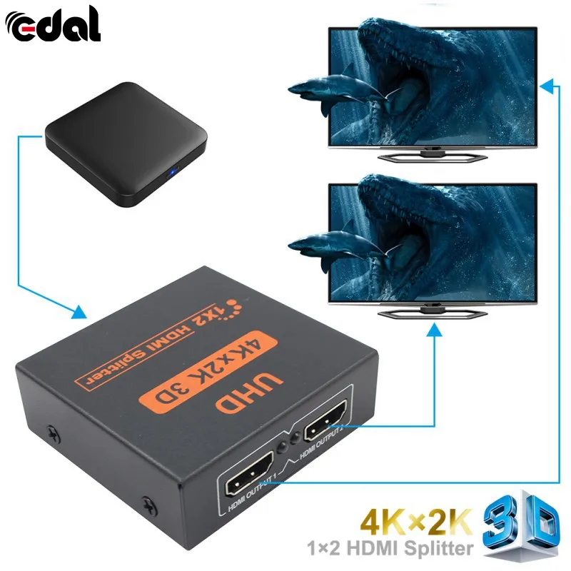Универсальный 3D 4K * 2K Full HD 1080p 1X2 HDMI сплиттер 2 порта усилитель повторителя