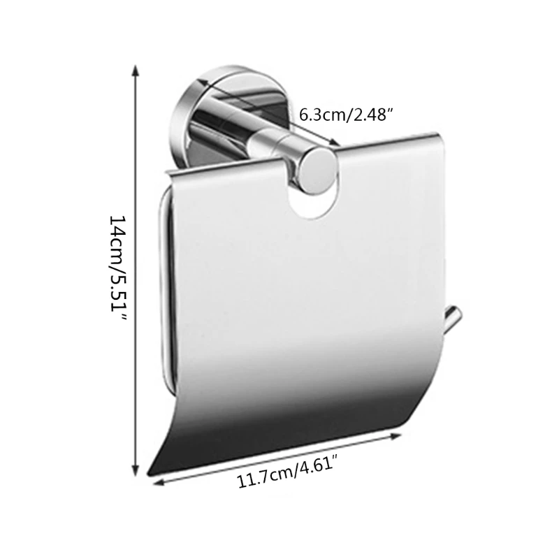 

Bathroom Kitchen Stick on Wall Stainless Steel oilet Paper Holder Bathroom Concise Moisture Proof