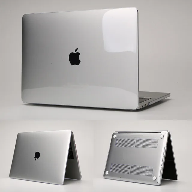 Crystal Transparent Чехол для ноутбука Sanmubaba для Macbook Air Pro retina 11 12 13 15 дюймов с сенсорной панелью для mac book 13,3 15,4 Кристальный/матовый жесткий чехол - Цвет: Crystal Transparent