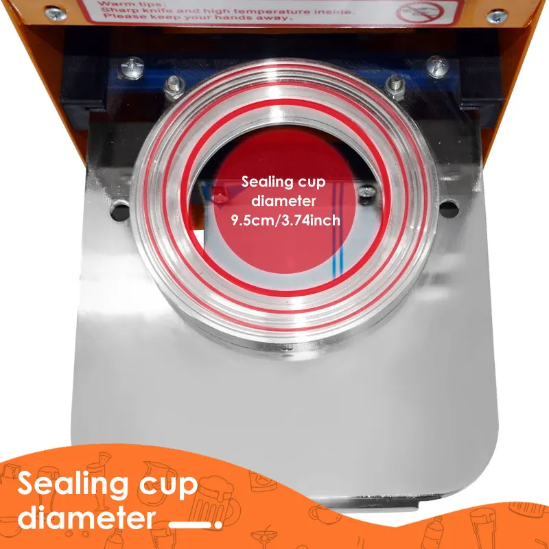 

Manual Milk Tea Sealing Machine Milk Tea Shop Equipment Hand Pressure Soy Milk Drink Cup Sealing Machine 90/95MM Caliber