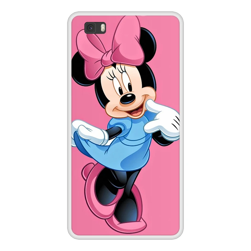 Case for Huawei P8 P 8 Lite Soft Silicone TPU Mickey Minnie Painted Cover Coque ALE L21 Phone |