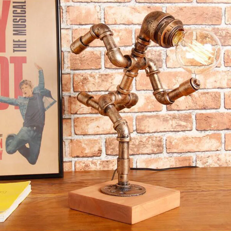 Декоративная люминесцентная лампа для стола декоративная винтажная