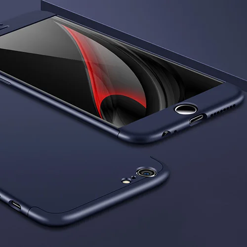 navy-blue RONTREE Роскошный чехол для iPhone 5 5S SE для телефона 6 6S 7 8 plus x xs чехол s грязеотталкивающий противоударный чехол для телефона - Цвет: navy-blue