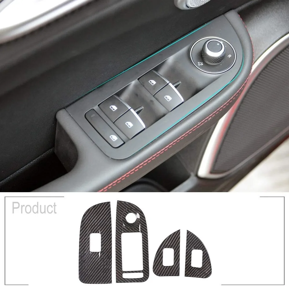 Стильные наклейки из углеродного волокна для кнопки переключения