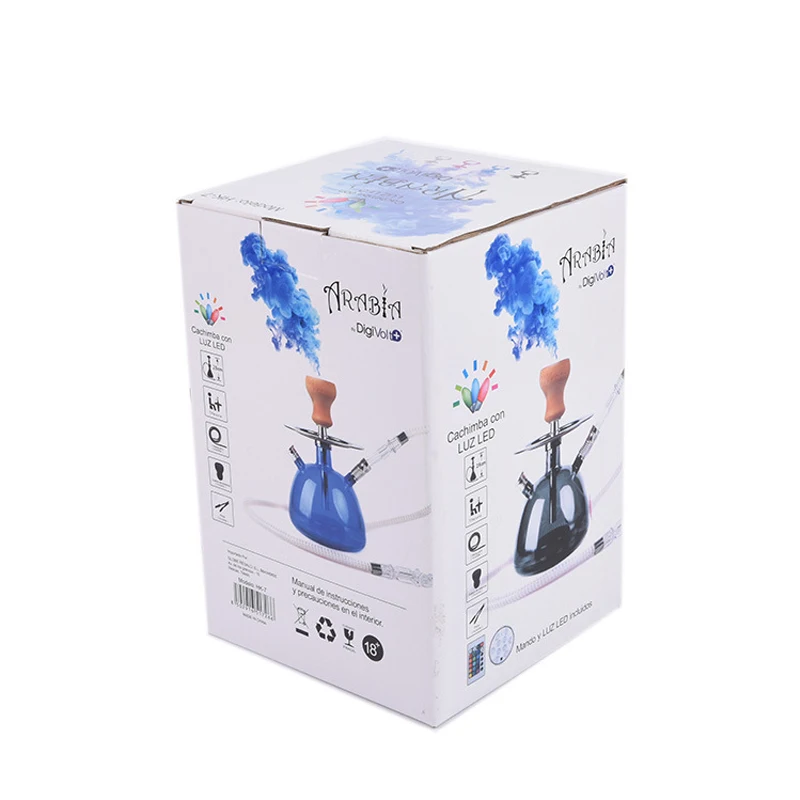 Стеклянные Hookahs кальян Shishas водопроводный шланг дистанционный многоцветный Русский стиль полный набор табак для кальяна чаши Chicha