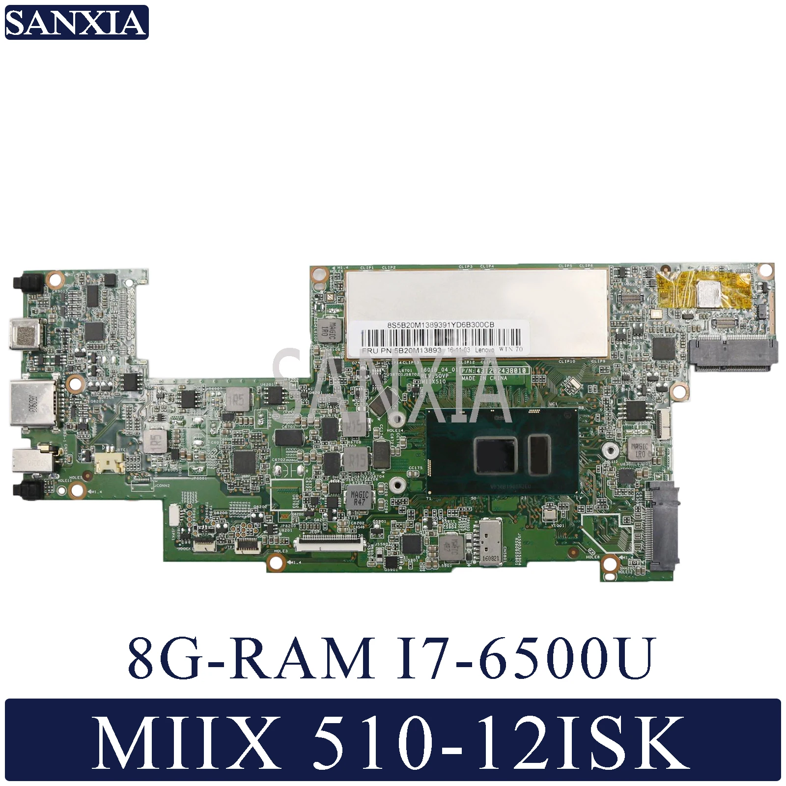 

Материнская плата KEFU 1601b _ 04_01 для ноутбука Lenovo MIIX 510-12ISK оригинальная материнская плата 8g ОЗУ