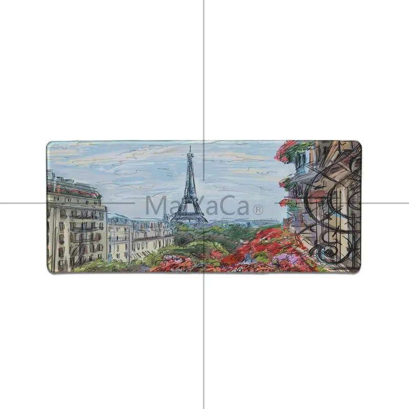 MaiYaCa Cool Eiffel Tower anime Unique Desktop Pad Game Mousepad Large Gaming Mouse Anti-slip Locking PC Computer desk mat | Компьютеры и
