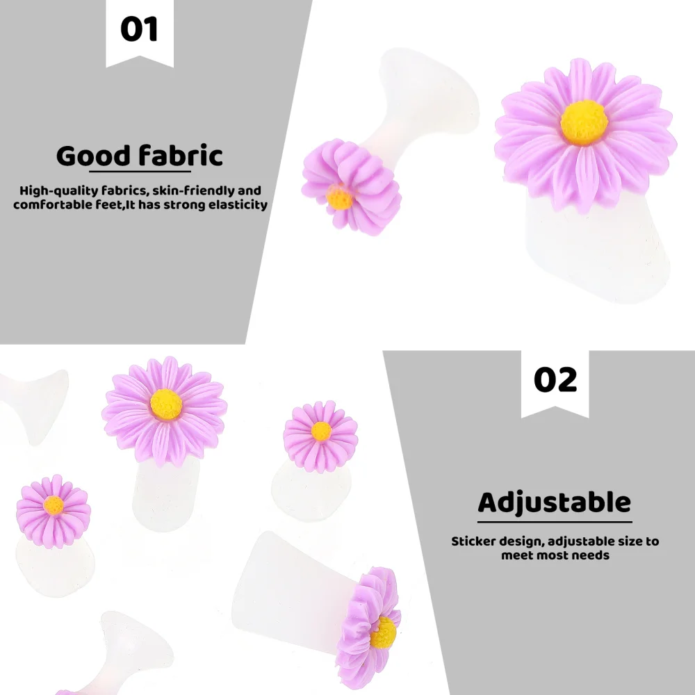 

24pcs Daisy Flower Silicone Toe Separators Toes Dividers Pedicures Tools