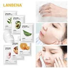Маска для лица LANBENA с фруктами для женщин, глубокое увлажнение, отбеливание, увлажнение, Антивозрастная маска для лица с растениями, свежий уход за кожей