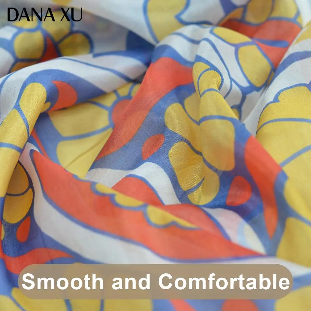 

2021 Silk Long Scarf Luxury Brand Women New Design Beach Blanket Shawl Wear Swimwear Bandana Hijab Face Shield Foulard