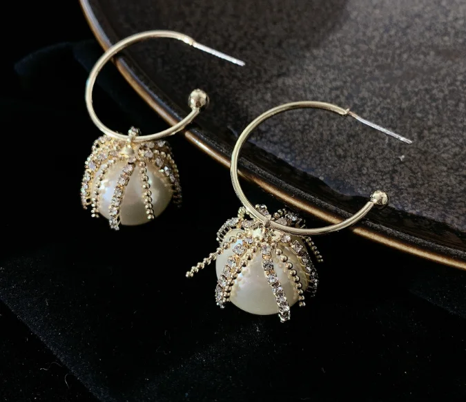 Высокое качество оптовая продажа серьги пригородных джокер с жемчугом S925