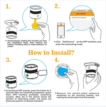 europe version 868mhz z wave photoelectric smoke detector fire alarm detector working with zwave protocol gateway free global shipping