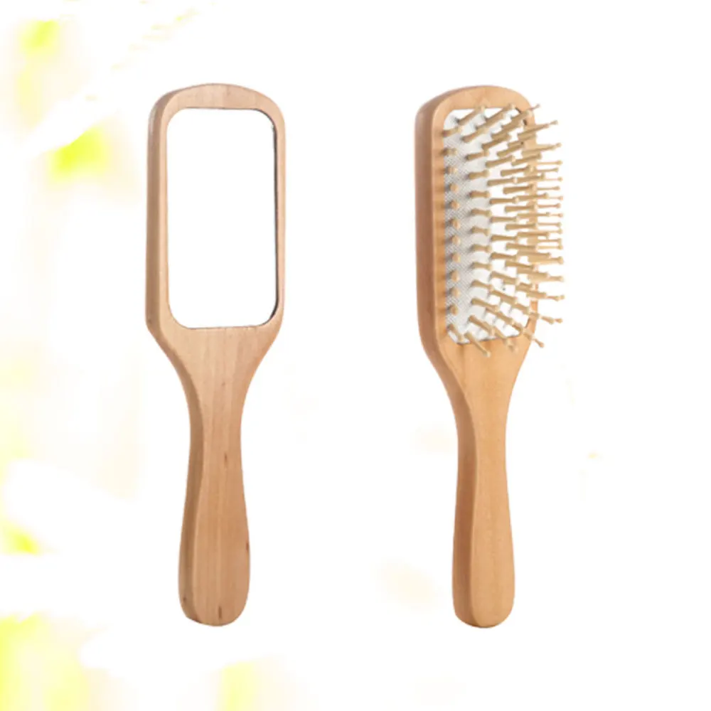

1Pc Wooden Anti-static Scalp Comb Curved Comb Hair Brush for Curly and Tangled Hair