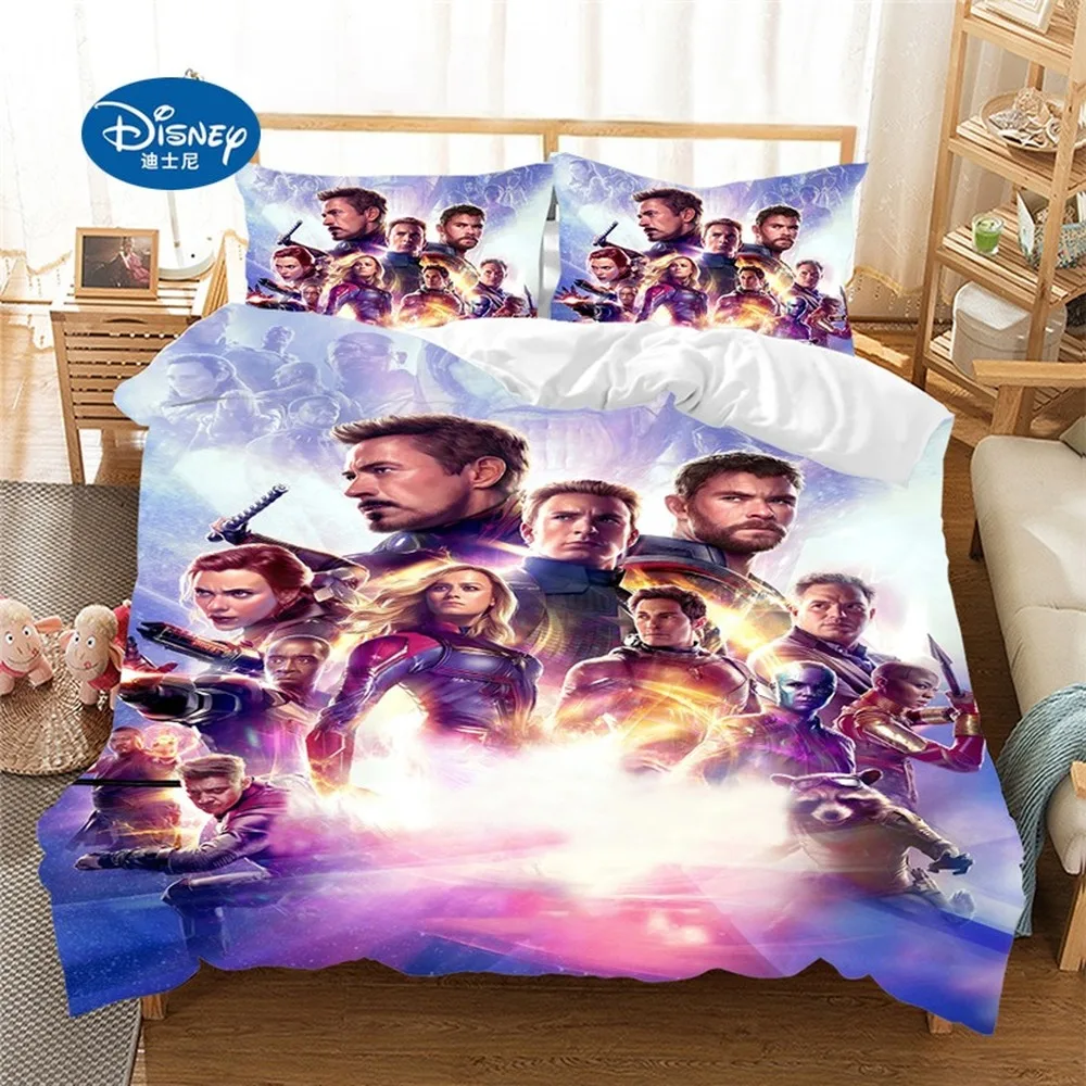 Disney Marvel Avenger Alliance 3D bedding set iron Man Queen King size comforter sets bedclothes Cartoon Duvet cover | Дом и сад