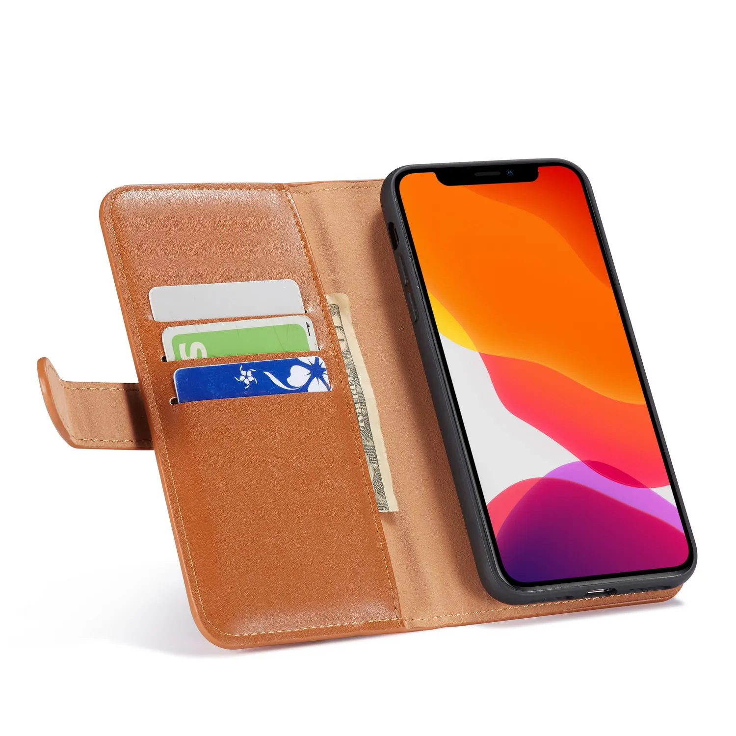 Многофункциональный кошелек на молнии кожаный чехол для iPhone 11 Pro Max X Xs XR 8 7 6