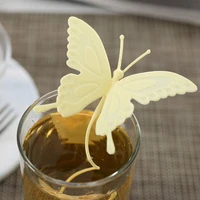 hot sale food grade silicone butterfly tea infuser tea strainer butterfly silicone tea bag cute tea bags tea making tools