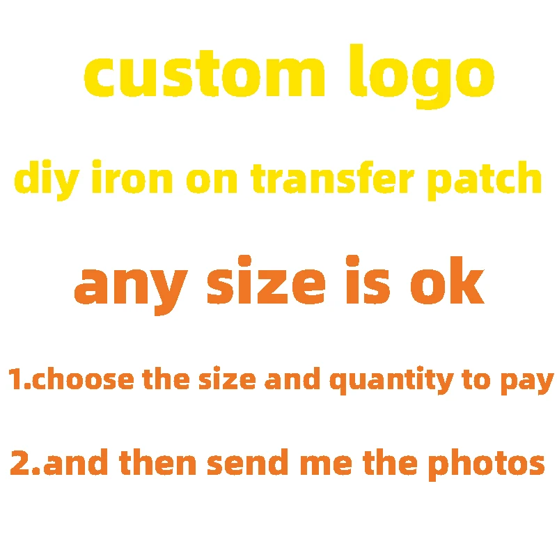 

Custom Sticker Logo Brand Thermal Patches on Clothes Fabric Iron-on Transfers for Clothing Thermoadhesive Patch Diy Applique