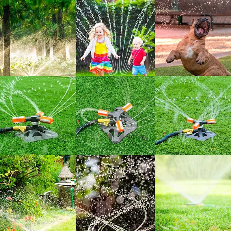 

Sprinklers for Garden, 2020 Upgraded Automatic Water Irrigation System with Flow Control 360 Rotating Water Sprinkler for Kids