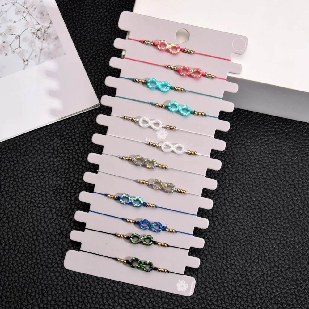 12 шт./лот акриловый ацетат Блестящий Бесконечность любовь очаровательные