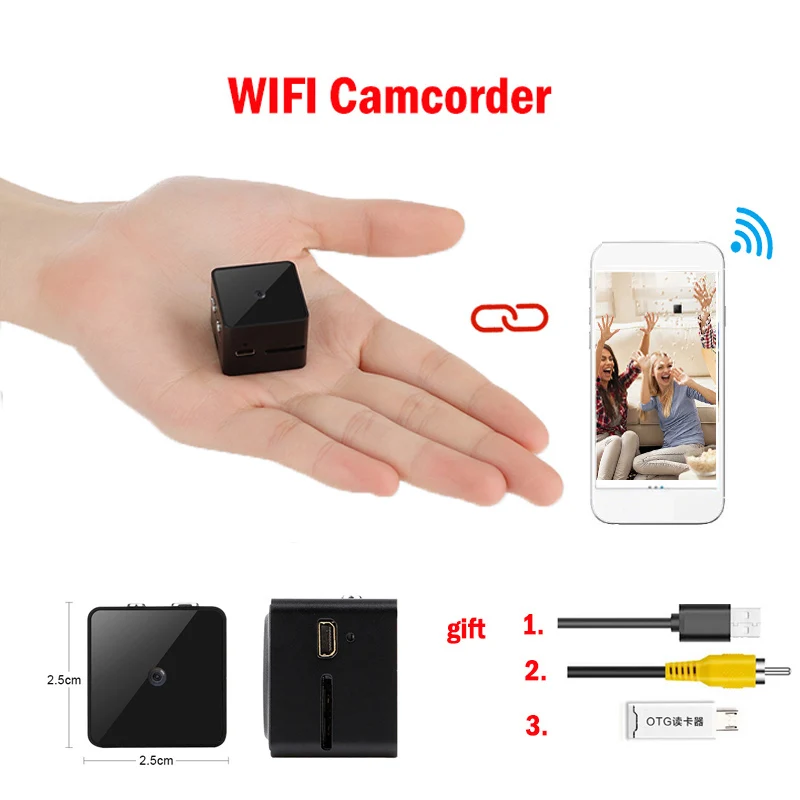 1080P Мини Wi Fi камера HD микро DVR рекордер Wifi монитор ночного видения видеодатчик