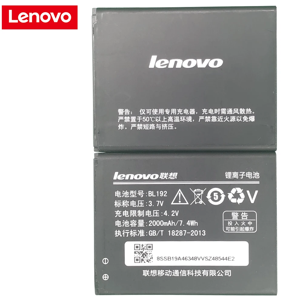 Оригинальный аккумулятор для телефона Lenovo 3 7 в 2000 мАч BL192 A328 A328T A526 A750 A529 A560 A680 A590 A300