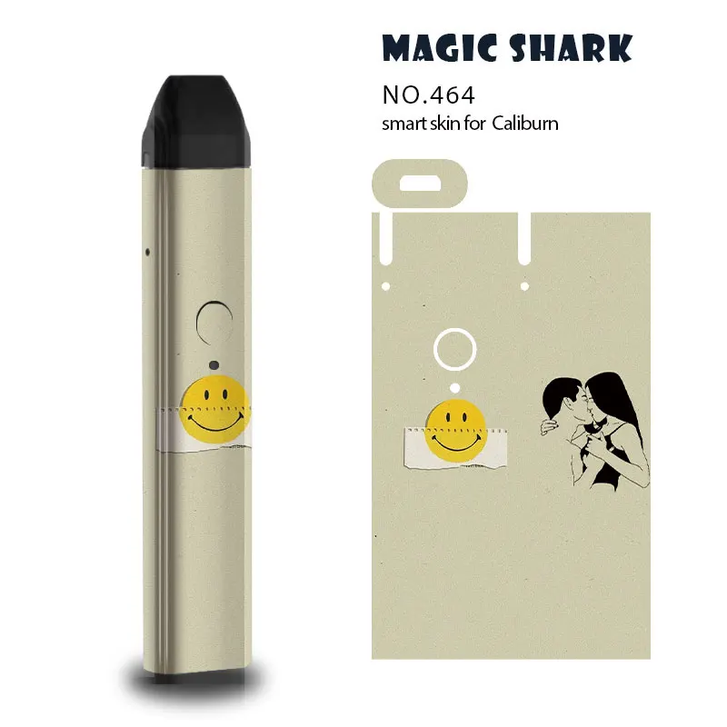 

Magic Shark 2.5D Sexy Woman Smile White Rabbit Heart Case Cover Wrap Film Sticker for Uwell Caliburn