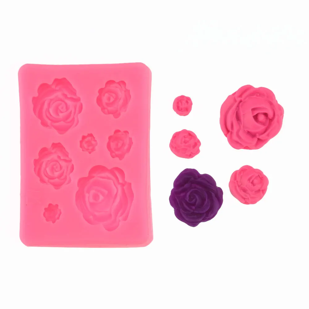 Силиконовая форма для торта 7 сеток роза шоколадная инструменты украшения