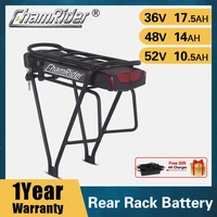 rear rack 48v 36v ebike battery 52v electric bike bicycle battery for bike lithium li ion battery pack carrier trunk