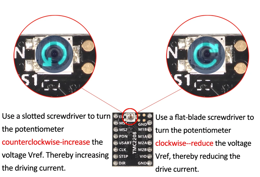 LERDGE TMC2208 шаговый двигатель драйвер 3d принтер части Stepstick супер тихий с новыми радиаторами ток 1.4A ультра-тихий V2.0
