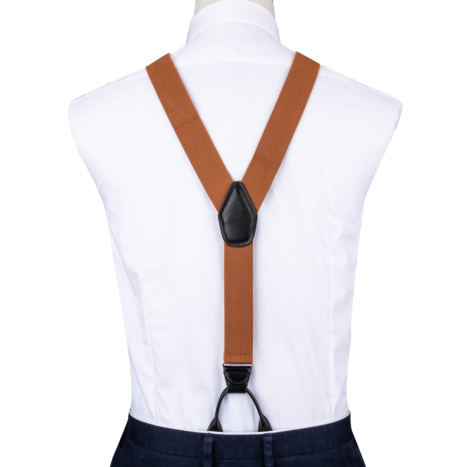 Подтяжки для мужчин кожаные подтяжки на пуговицах эластичный смокинг с