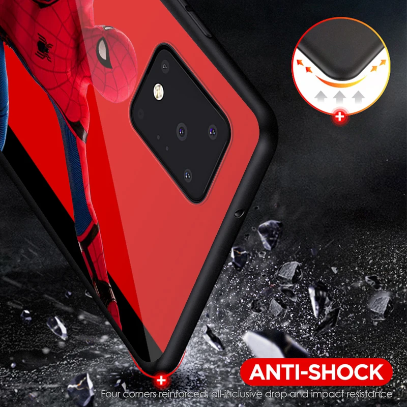 

Marvel Spiderman For Samsung Note 20 10 8 9 M02 M31 S M60S M40 M30 M21 M20 M10 S Ultra Pro Plus Black Phone Case