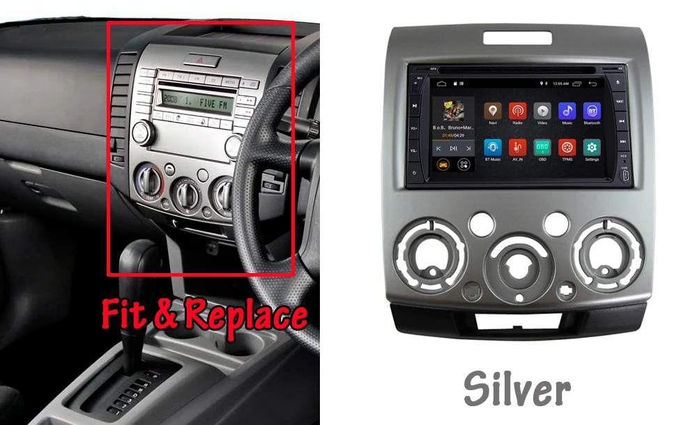 Liislee Android 9.0 For Ford Ranger 2007~2012 Stereo Car Carplay Radio NAVI Map Navigation Multimedia System Radio CD DVD Player